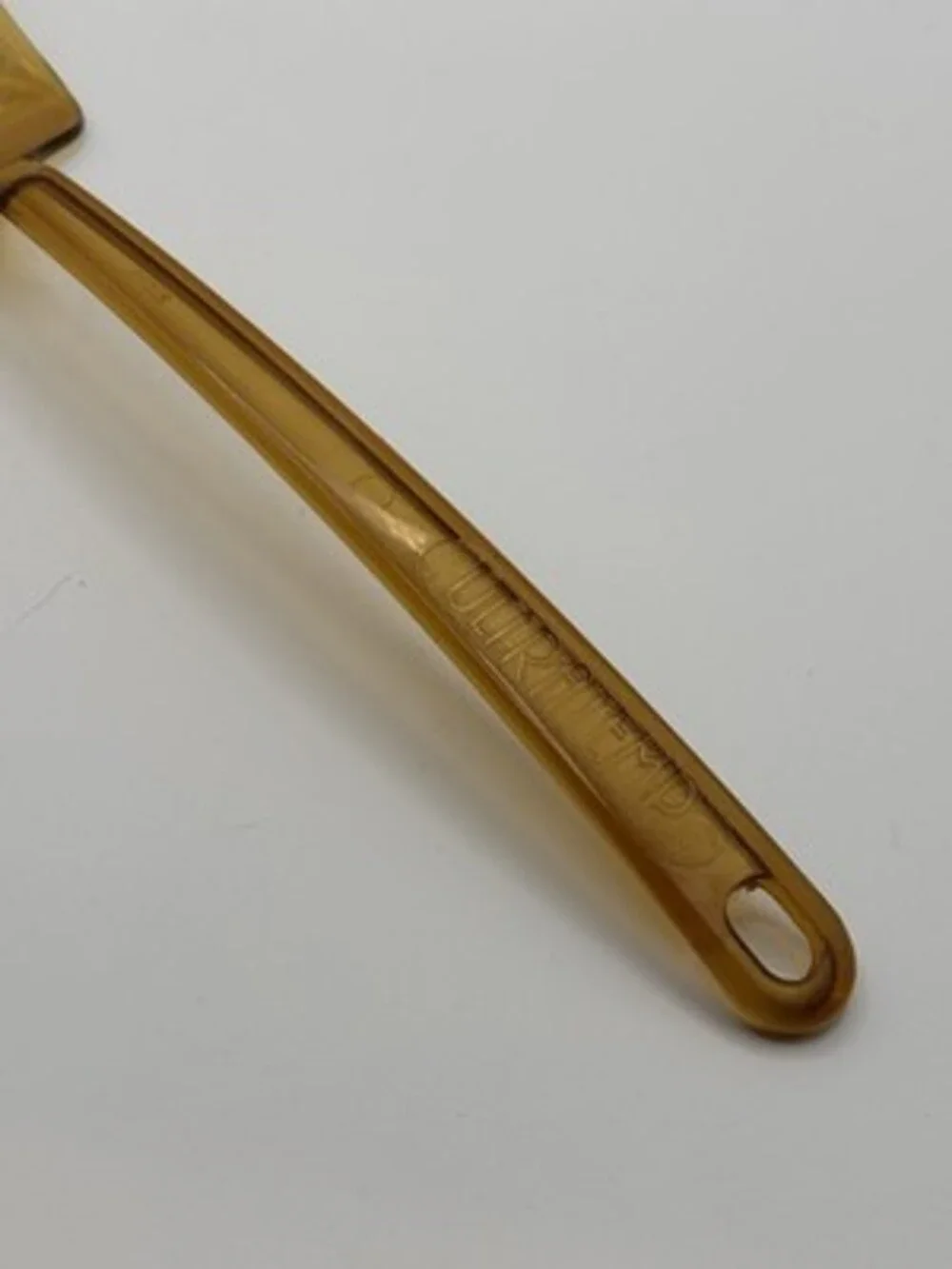 Ultratemp Amber Plastic Slotted Spatula Kitchen Cooking Utensil Serrated Vintage